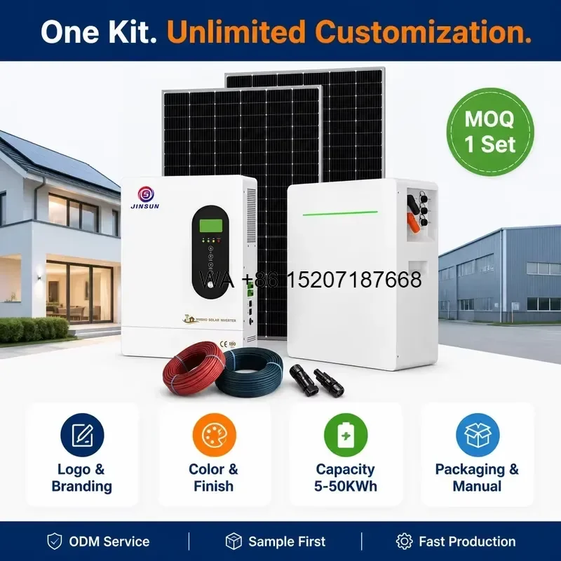 Wmwmnu for Hybrid Solar Energy Storage System Photovoltaic 5kW 10kW 12kW 15kW 30kW Solar Power System Full House Setup