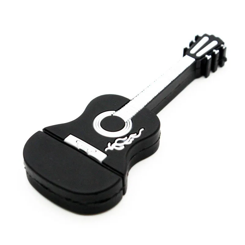 Instrument gitarowy Pamięć flash USB 2.0 128 GB Śliczny instrument muzyczny Kreskówka Skrzypce Uwaga Kolor 64 GB Pamięć flash Prezenty Breloczek do kluczy
