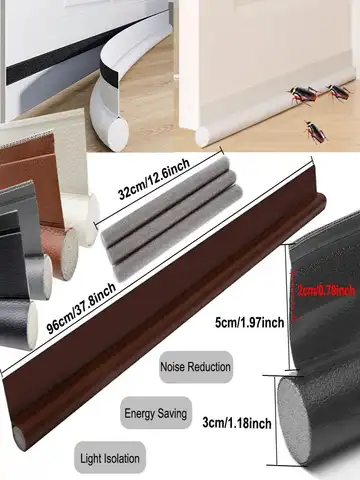 4 colors Door bottom seal strip Soundproof Insulation Wind Under Door Draft Stopper Blocker Weather Strip for Interior Exteriors