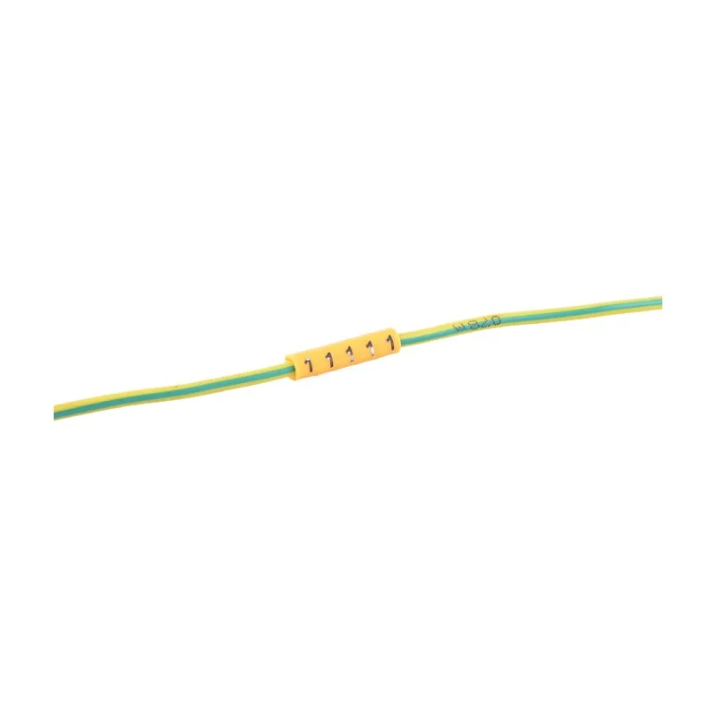 500PCS (Each50pcs ) EC-1,EC-2,EC-3  yellow Cable Markers Letter 2.5sq.mm 0 to 9 for wire diameter Cable Markers