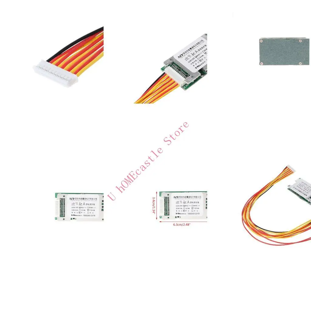 63HF Upgraded 10S 36V 30A Battery for Protection Board with Temperature Control Function for Skateboard Motorcycle Ebike