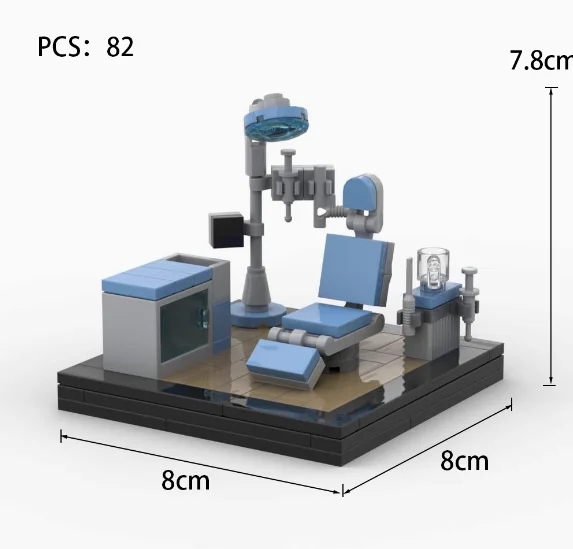 MOC Stad Laboratorium Scène Bouwstenen Street View Kantoortafel Spel Computer Studie Business Hall Chemie Bakstenen Speelgoed Geschenken