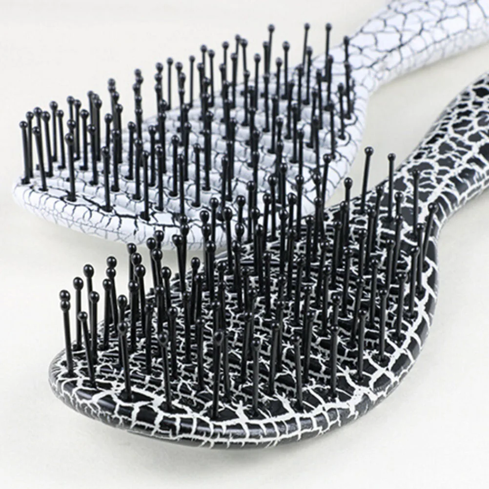 

Anti-Static Scalp Comb Curved Slotted Hair Brush Massage Tool for Curly Tangled Hair Lightweight White Scalp Comb