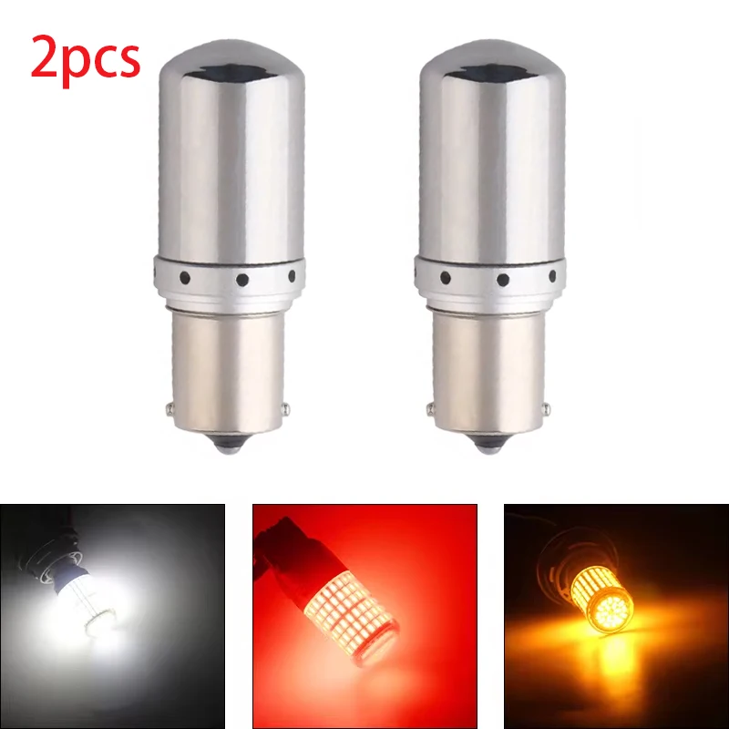 

2pc PY21W BAU15S Car Bulbs 1156 BA15S 7506 1141 Canbus Error Free Turn Signal Light Rear Tail Reverse Led Light 3014 144 SMD 12V