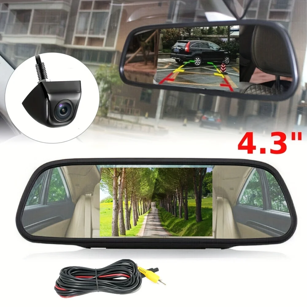 

Backup Camera with Monitor Back up Camera System for Car Reverse Camera Rear View with 4.3in Monitor Safe Parking