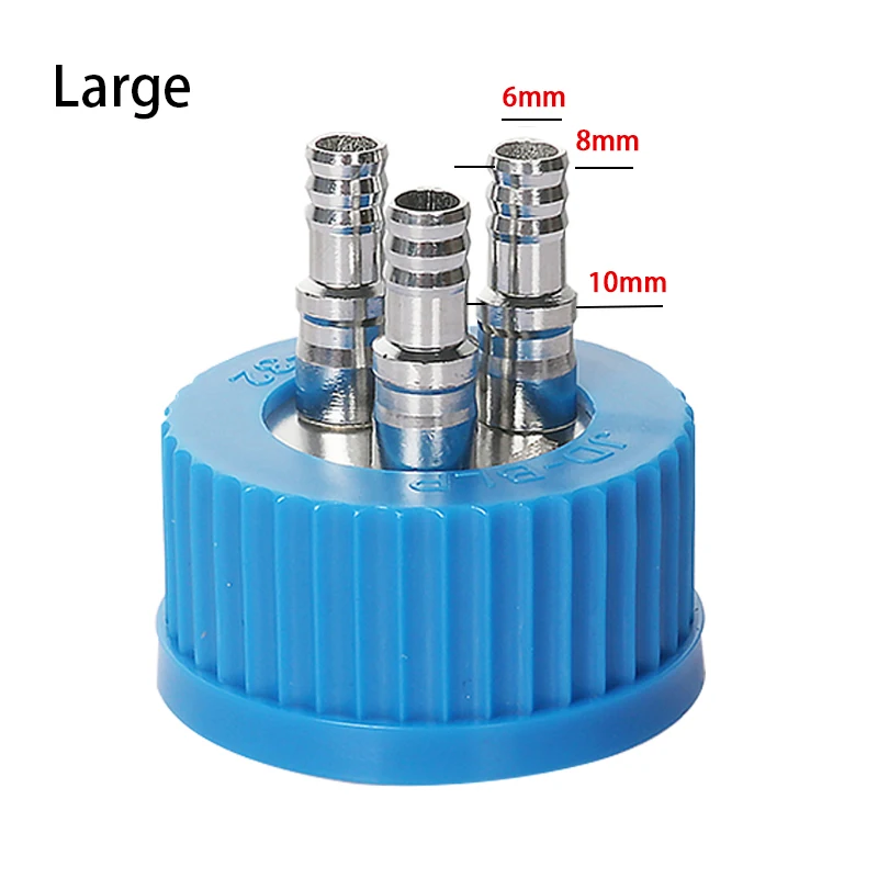 

GL45 Refill Bottle Cap 1-4 Holes Stainless Steel Refill Bottle Cap Single Pass Four Pass Reactor Fermenter Reagent Bottle