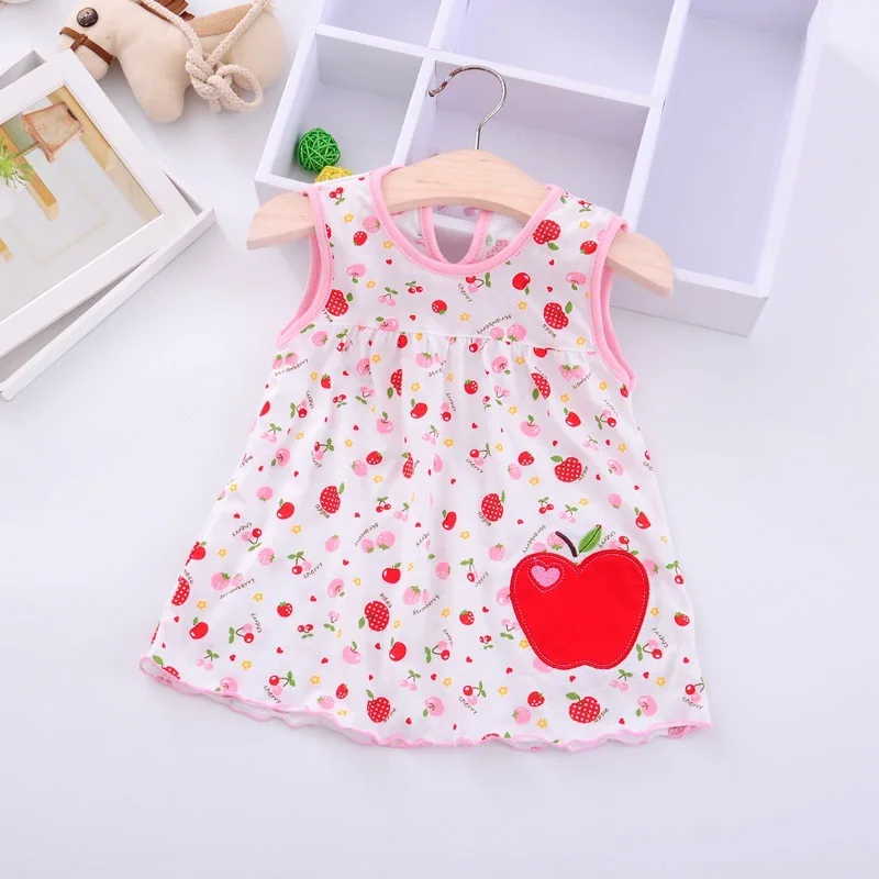 Baby Girl Dress Cute Vestido Infant Cotton Regular Sleeveless Casual Clothing Princess Dress 0-24 Months