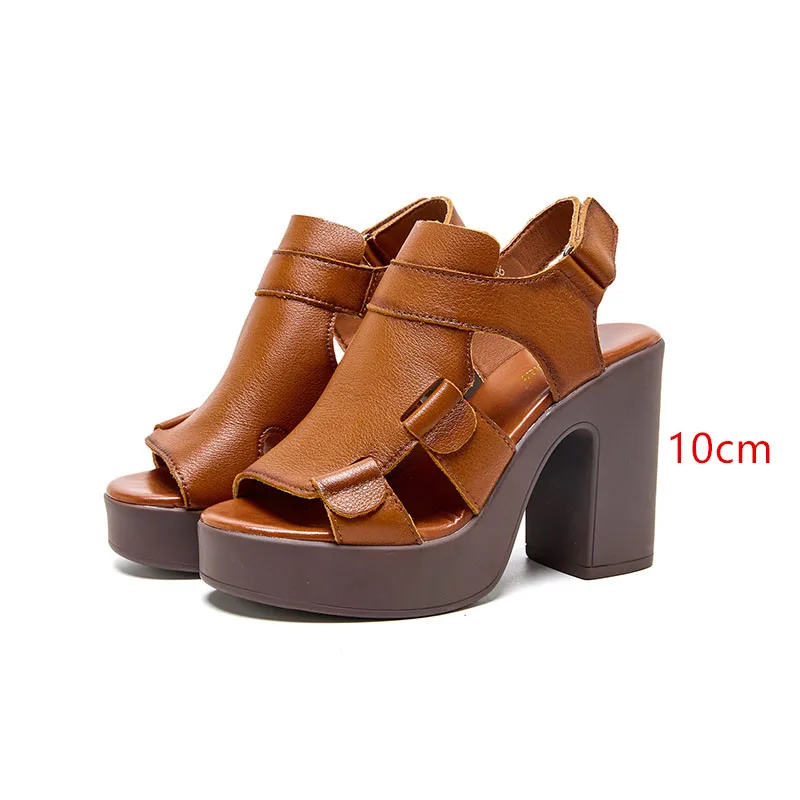 XMWRLW 2026 Summer Women’s High Heels Sandals Platform Shoes Genuine Leather Summer Sandals For Women Shoes Ladies Sandal view 4