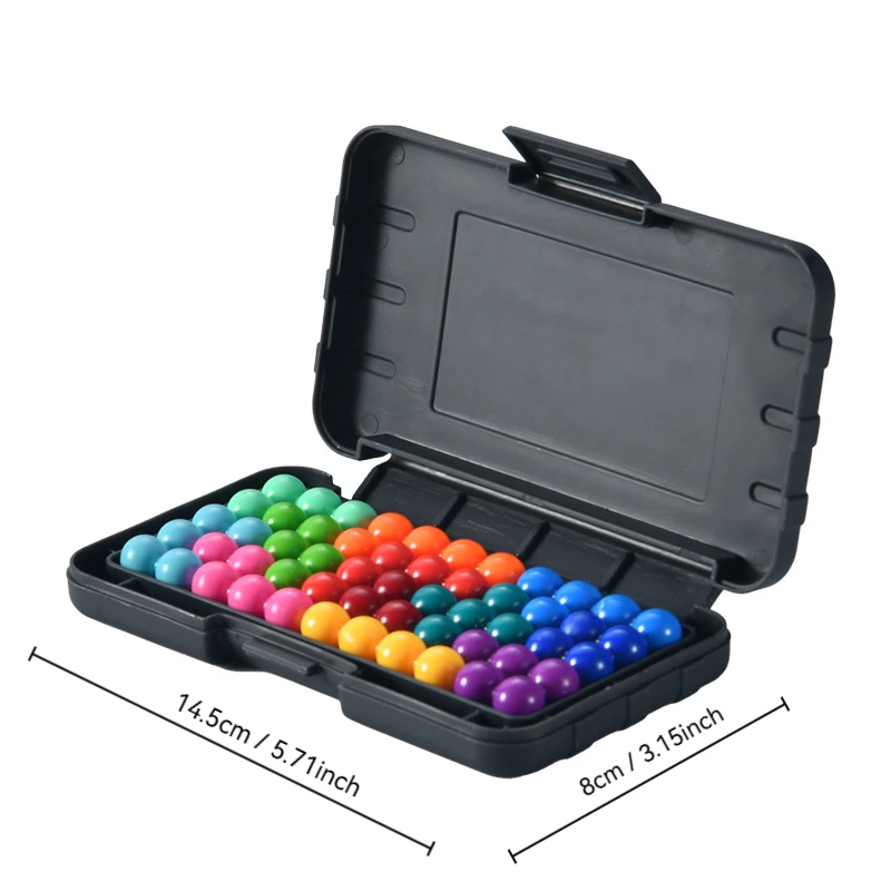 120 Wyzwań IQ Gra 3D Dziecięce Myślenie Logiczne Mądrość Magiczne Koraliki Szybkie Transformacje Piramida Koraliki Zabawka Montessori Prezenty