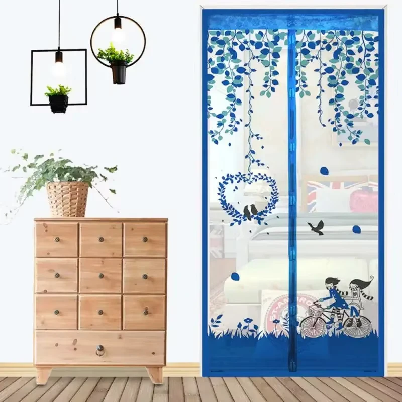 Summer Magnetic Door Mosquito Net Anti-Mosquito Door Screen Soft Yarn Kitchen Curtain Automatic Closing and Anti Mosquit Quick