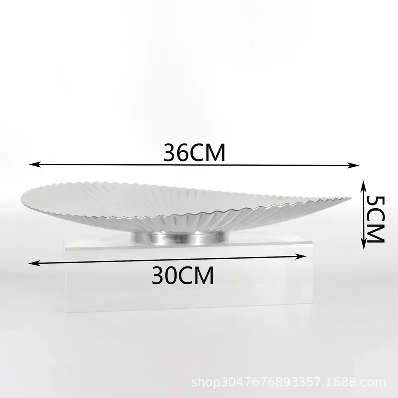 Luxury Stainless Steel Fruit Plate for Party Bar Dessert Cake Tray Food Grade Serving Dish High End Home Decor Tableware Food