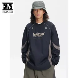 Men Drawstring Japan Streetwear Outdoor Sport Loose Casual Pullover Cargo Sweatshirts Jacket Cityboy Fashion Hoodie Women Coat