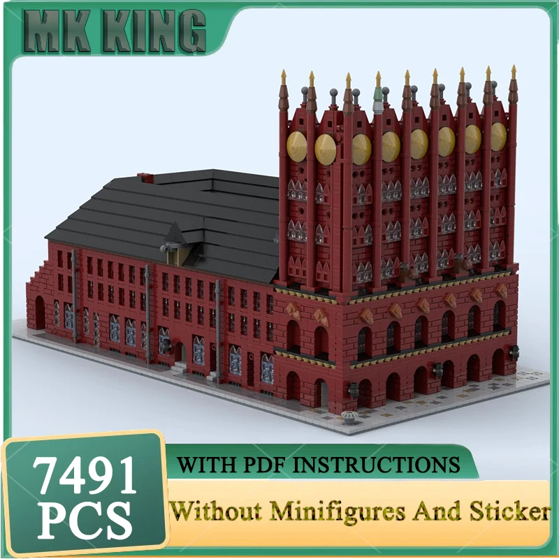 

City Street View Model Moc Building Blocks Town Hall Model Technology Brick DIY Assembly Construction Toy Holiday Set Gifts