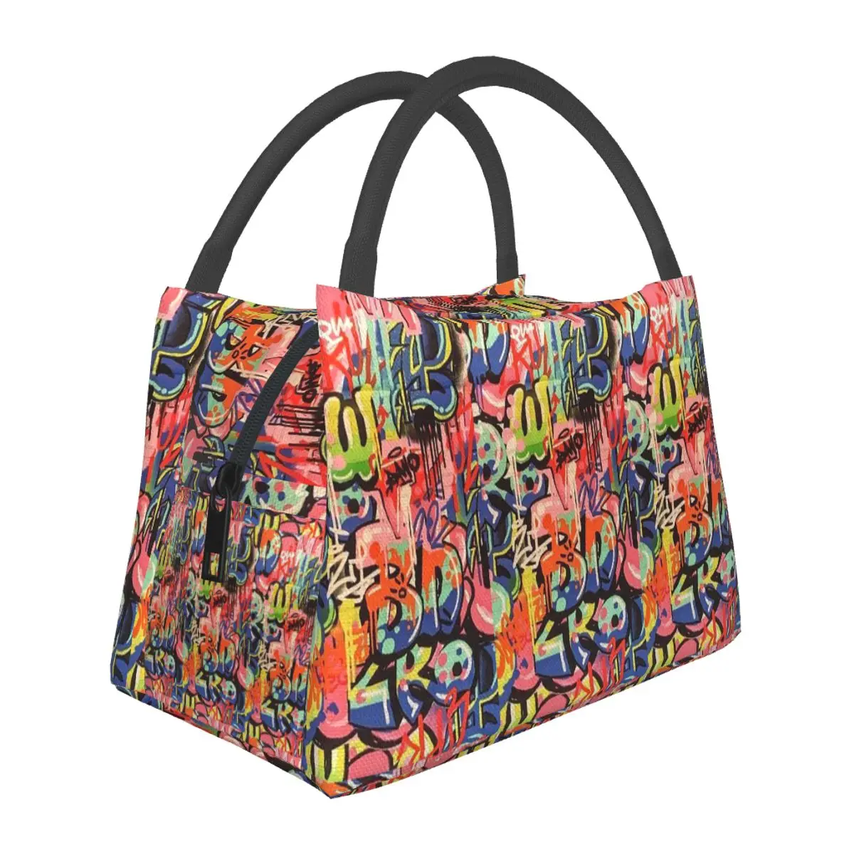 Urban Pattern Hip Hop Graffiti Street Art Insulated Lunch Bag for School Picnic Storage Food Boxes Cooler Thermal Lunch Box Tote