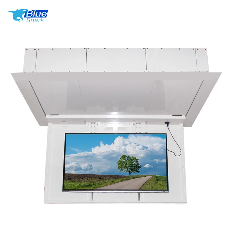 New Product Motorized Remote Control Drop Flip Down Ceiling TV Stand