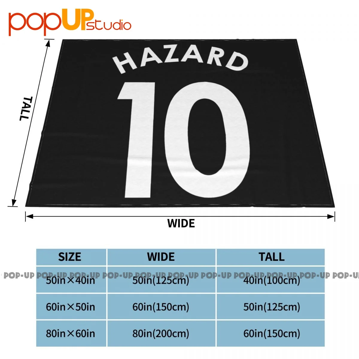 Eden Hazard No.10 Football Blanket Classic Plus Velvet Home Decotation