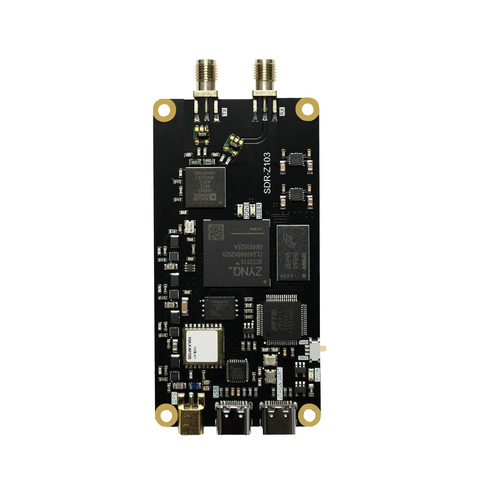 

Wishcolor SDR-Z103 AD9361+ZYNQ7010 Software Defined Radio 1R+1T Development Board QPSK BPSK FM AWGN GPS Compatible with PlutoSDR