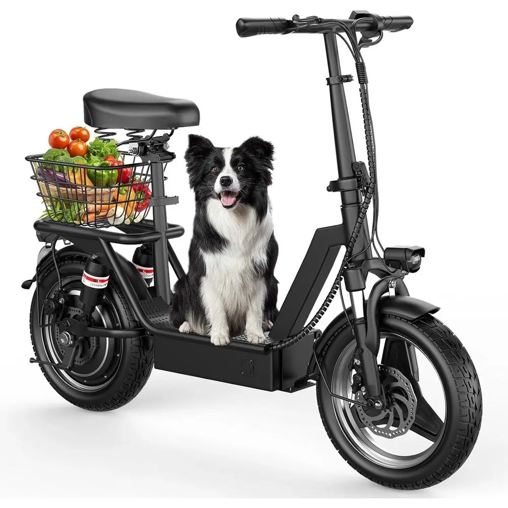 

14 Tires 500W Electric Scooter with Seat, 25MPH, 30-Mile Range for Adults