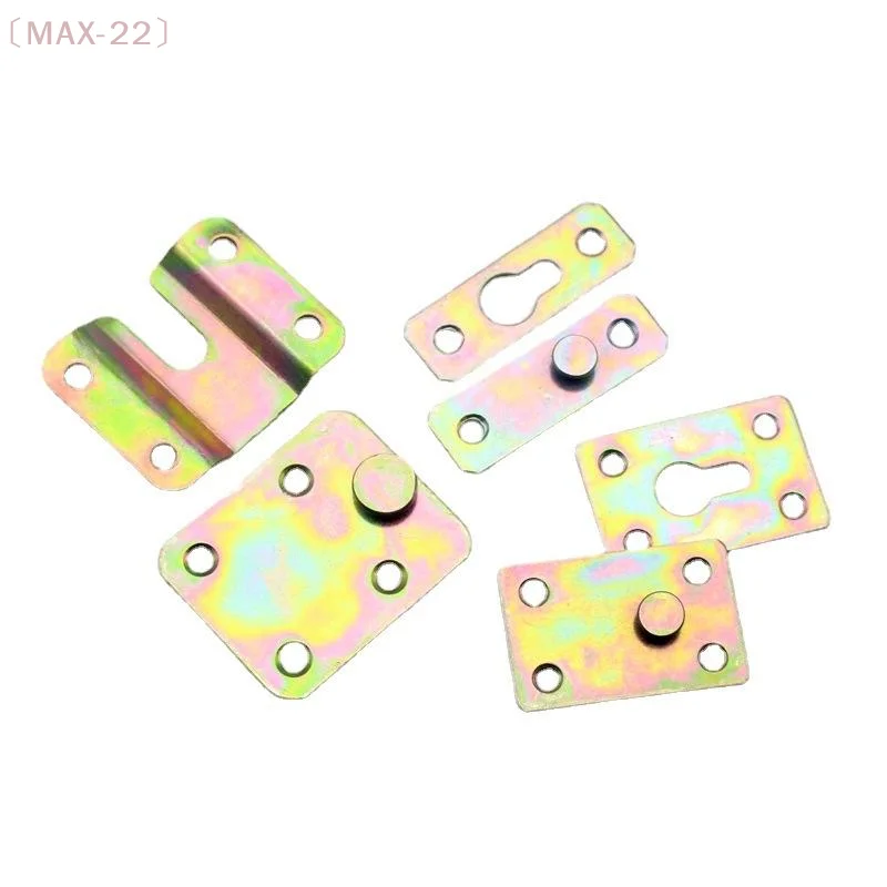 〔MAX-22〕1Set Iron Hook Up Wood Bed Fittings Connectors Bed Brackets Frame Connecting Furniture Hinge Fitting Connector Lock