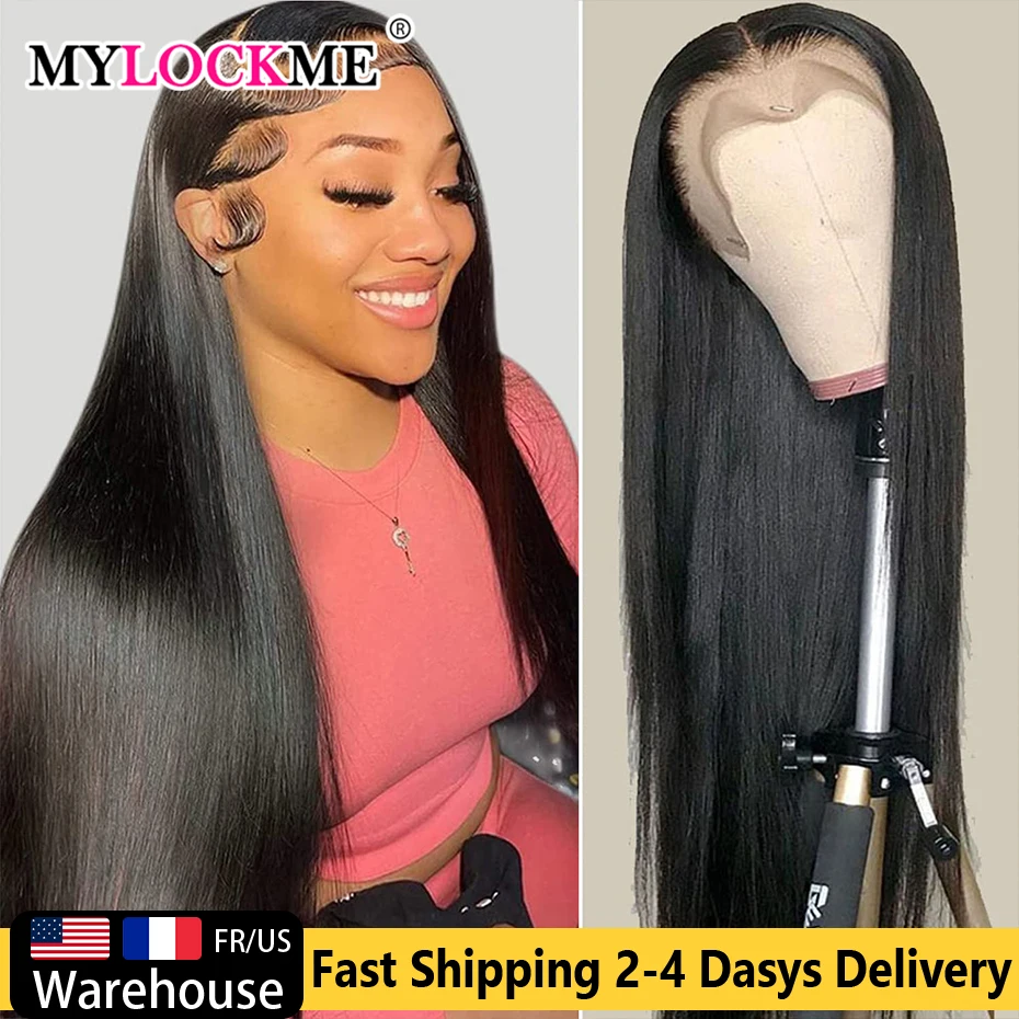 Straight Lace Front Wigs Human Hair 13x4 13x6 360 HD Transparent Lace Frontal Wigs Brazilian 4x4 Lace Closure Wig