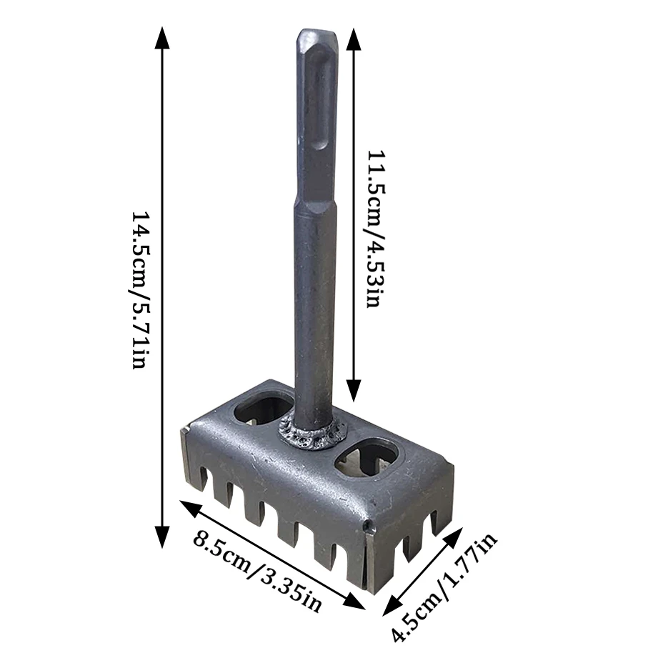 Rectangular Slot Cutter For Electric Hammers Square Hole Cutter For Electrical Boxes Wall Hole Punch For Brick and Concrete