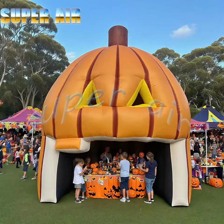 Maison gonflable de citrouille de décoration de fête d'Halloween de vente chaude pour le révélation du festival