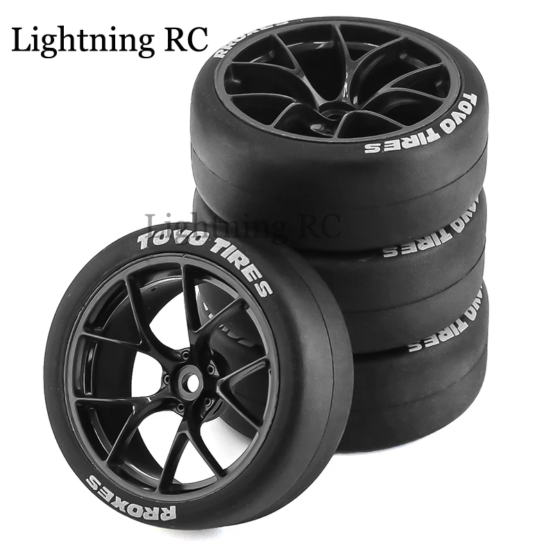 

4pcs 65mm Hard Drift Tire 1/10 RC Drift Car On Road Touring Racing Car Tyre Wheel for Tamiya TT01 TT02 XV01 PTG-2 Kyosho HPI HSP