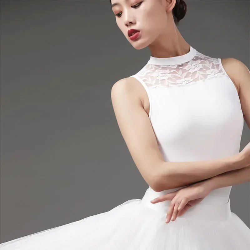 

Сексуальный качественный элегантный балетный трико с воротником-стойкой, боди с открытой спиной для взрослых, танцевальная гимнастическая одежда, сценические костюмы балерины