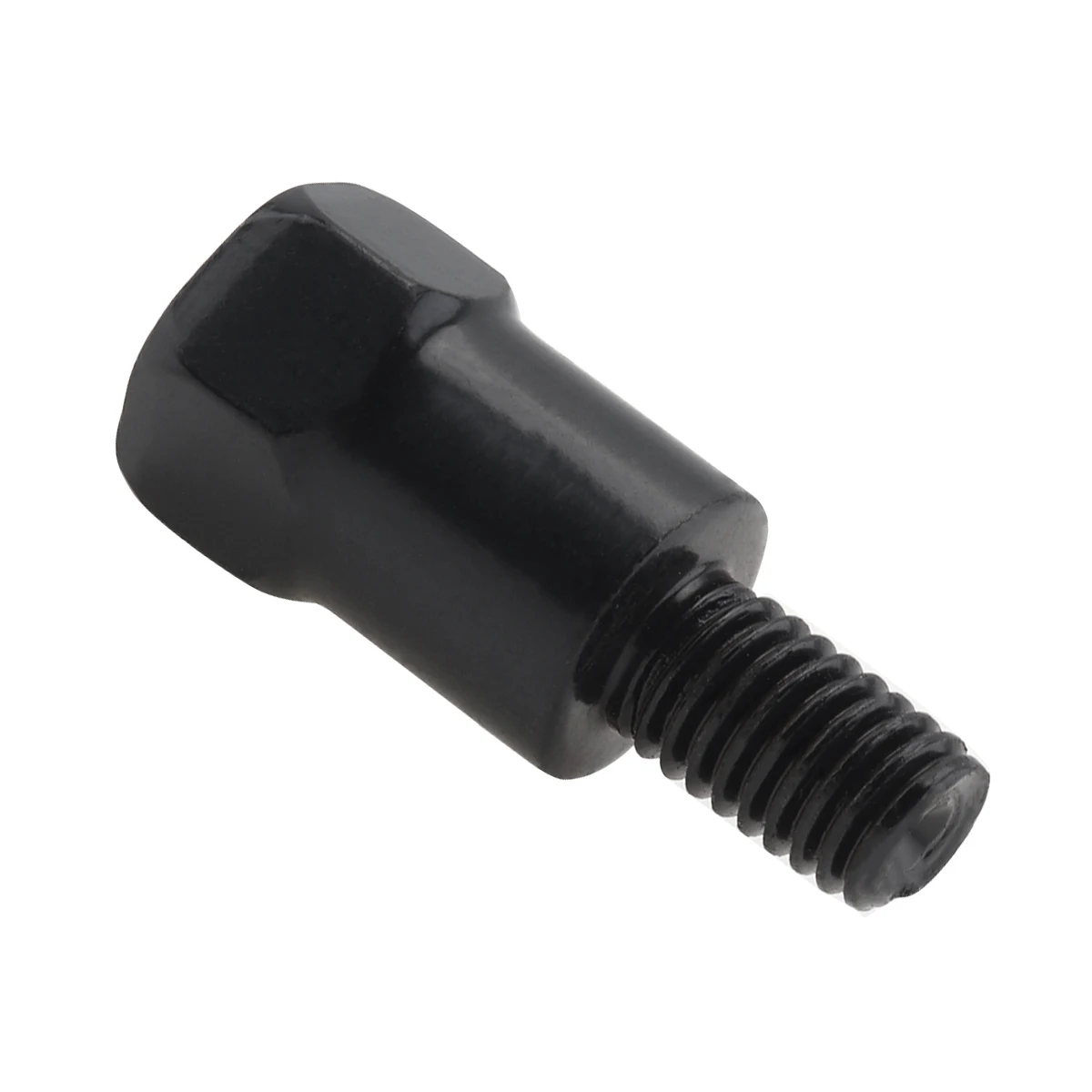 Adaptador de espejo de 10mm a 8mm en sentido horario a antihorario, Perno de aumento de Metal de acero negro para espejo retrovisor de motocicleta