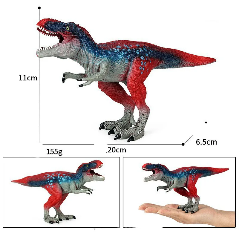 Big Jurassic dinosauri figura simulazione Solid Tyrannosaurus Rex Stegosaurus Parasaurolophus Triceratops Giganotosaurus giocattolo per bambini