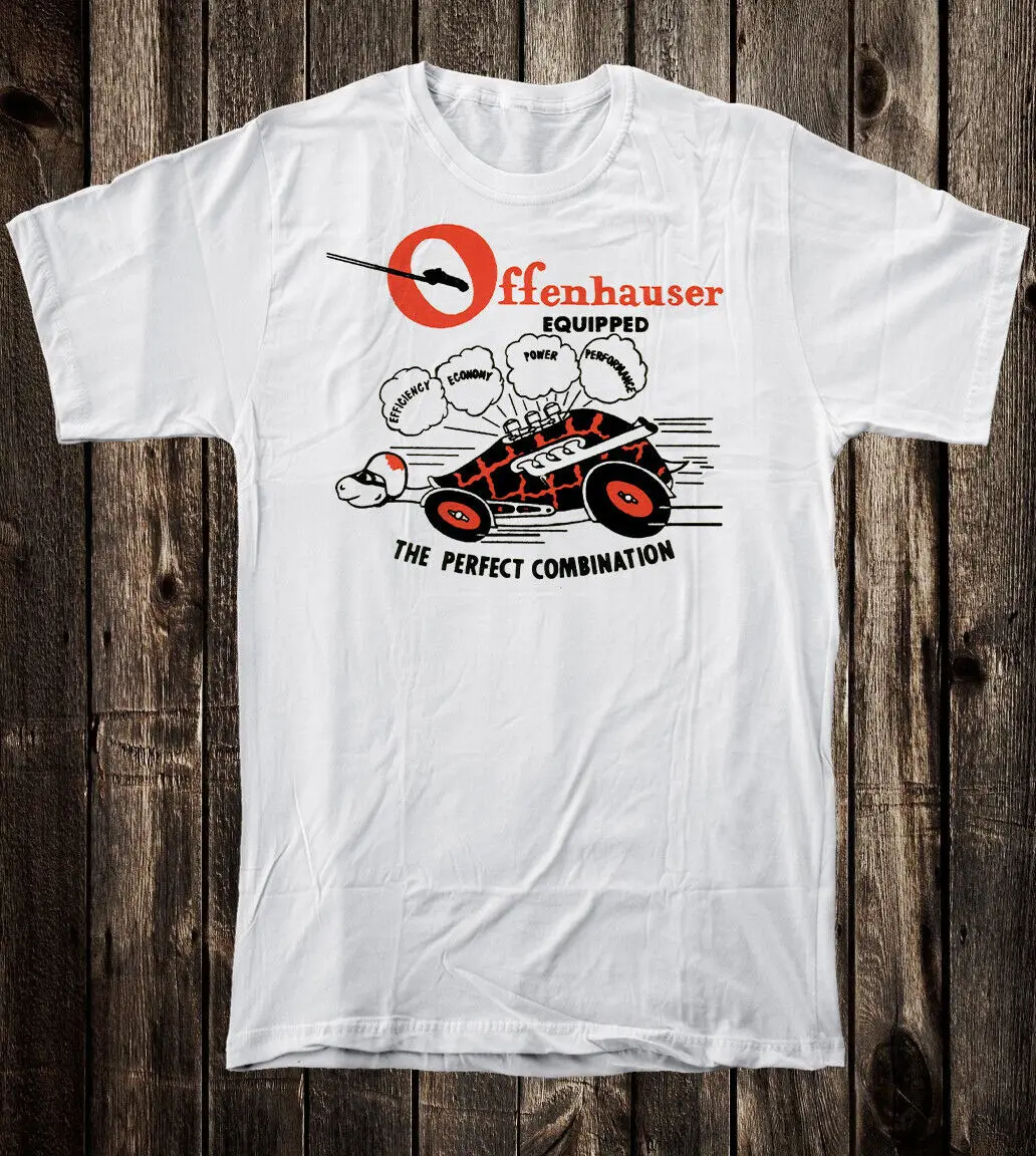 Retro Hot Rod Tee T Shirt Drag Race Racing Speed Shop Offenhauser Offy Turtle