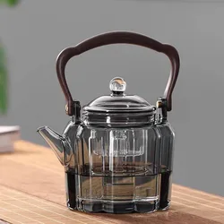 High Borosilicate Glass Heat-resistant Teapot Thickened Explosion-proof Lifting Pot Dual Use Teapot for Boiling Tea and Water