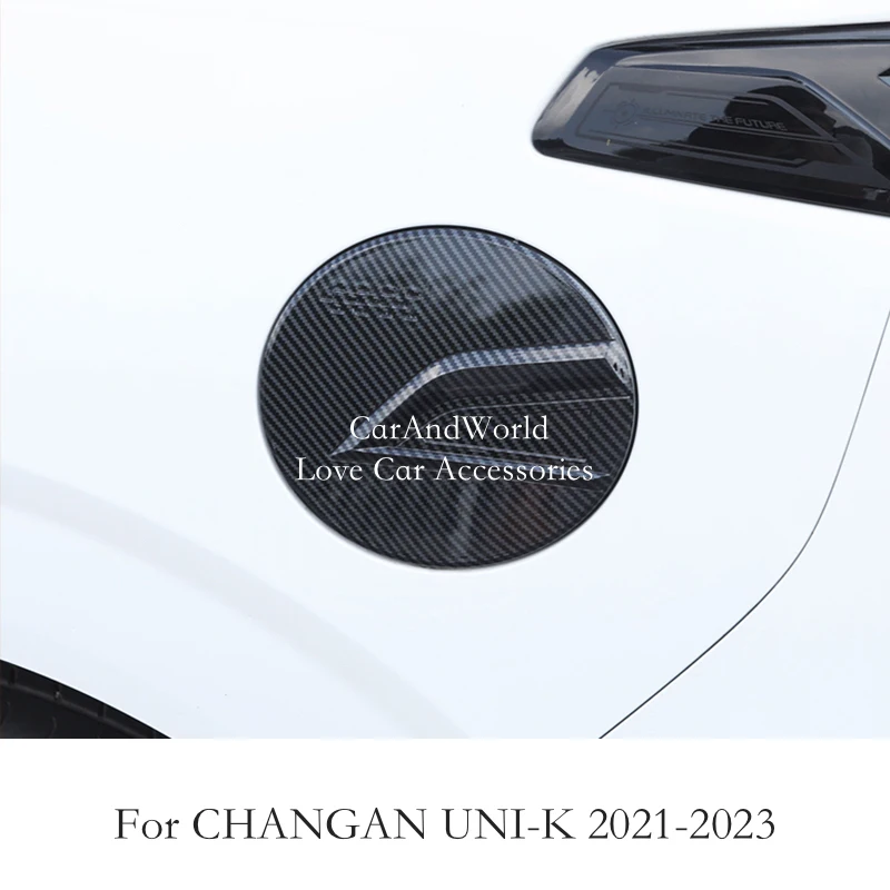 ABS Carbon Fiber Body Fuel Tank Gas Cap Switch Cover Trims Car Interior Accessories For Changan UNIK UNI-K 2021-2024