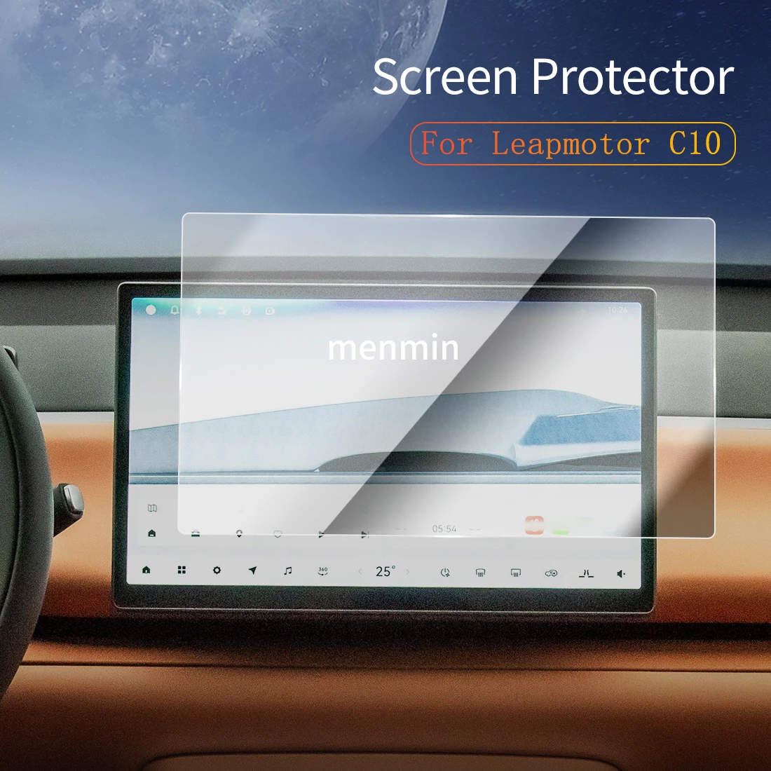 

Car Stickers Carplay Screen Protector Dash Tempered Glass Protective Film Diaplay Navigation Auto For 25 Leapmotor C10