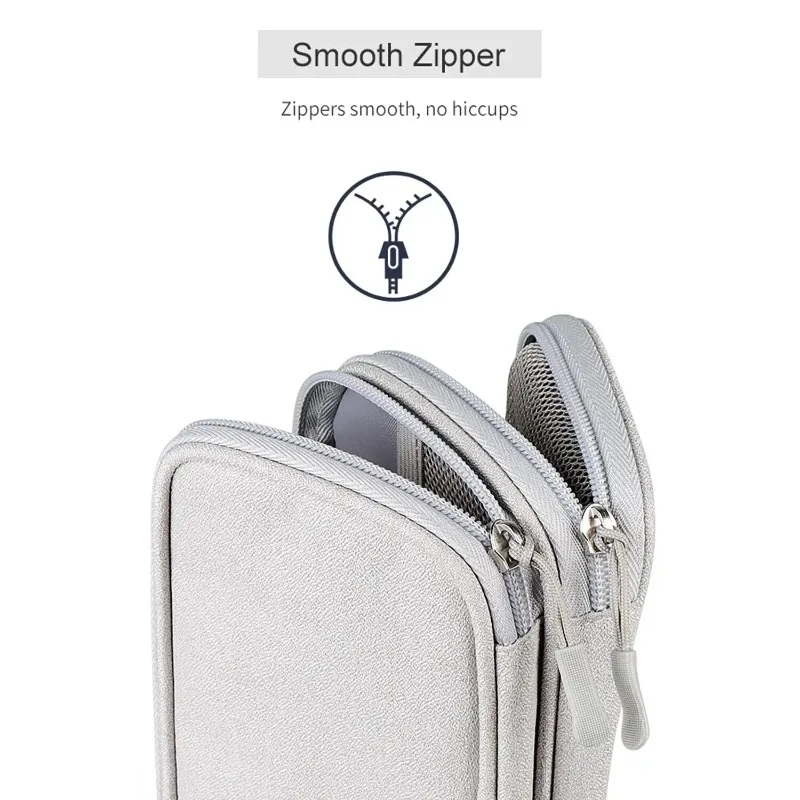 Data Cable Storage Bag Waterproof Portable Carry Case Layers Storage Bag Travel Organizer Bag for Cable Cord USB Charger