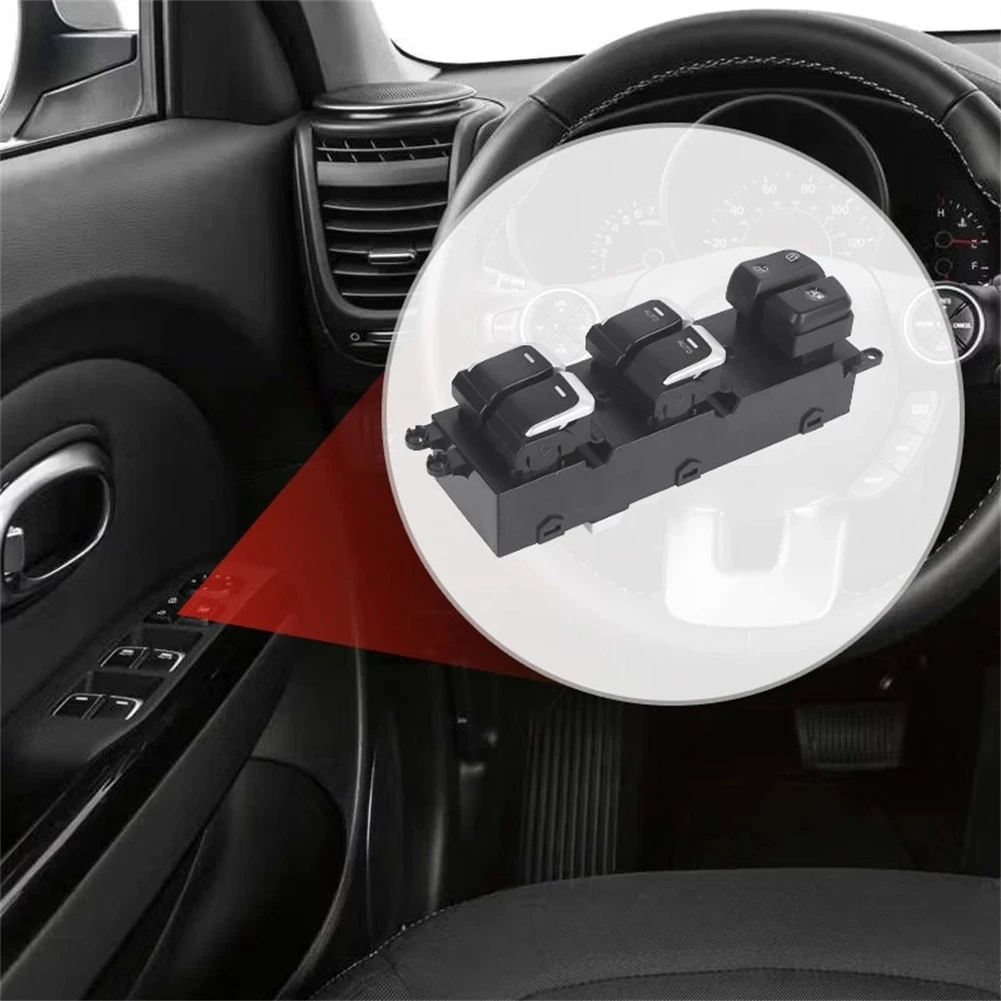 

Car Left Driver Power Window Control Switch 93570-B2130CA For Kia For Soul 2014-2019 Black Plastic Switch Replacement Part
