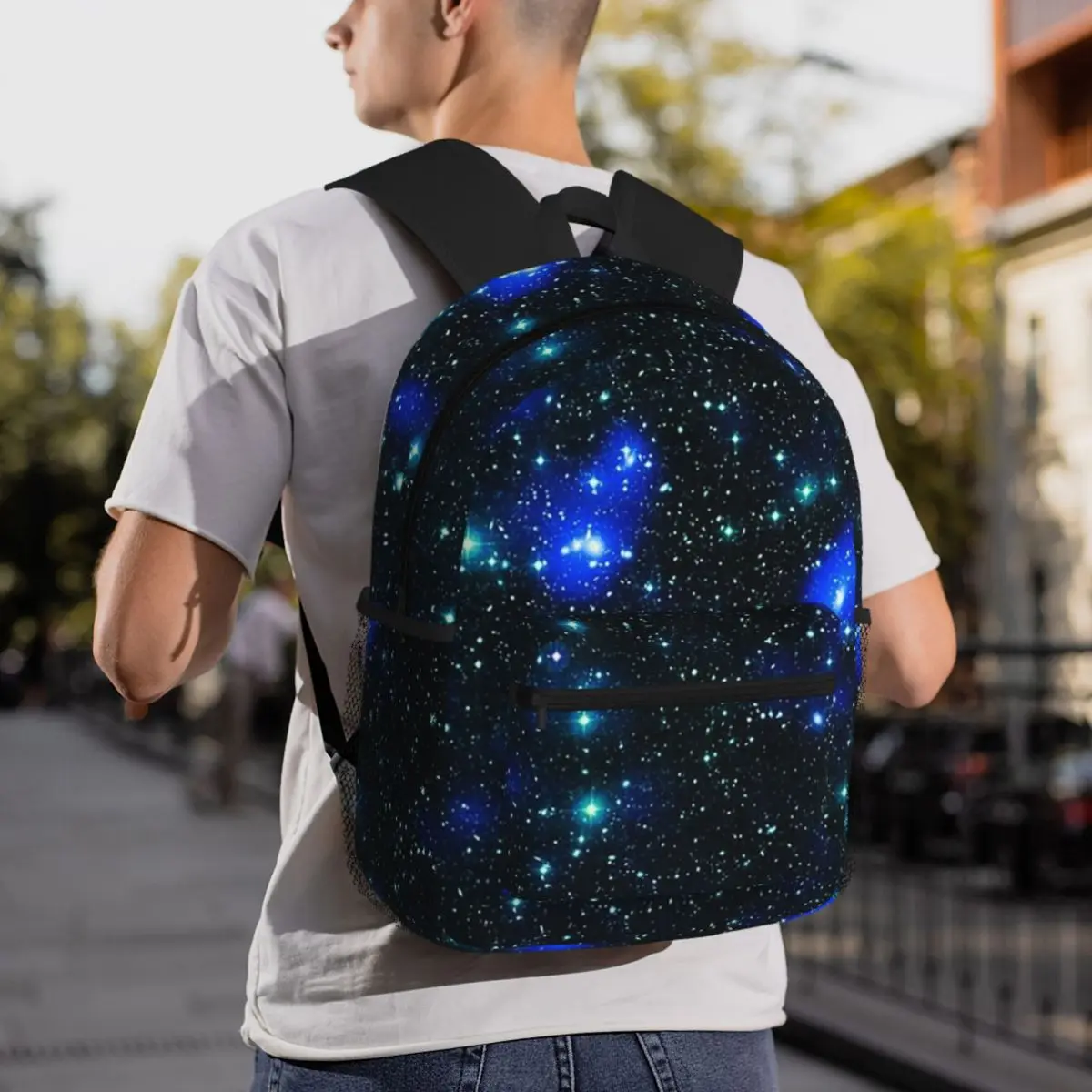 Constellation Star Clusters Galaxies Print Halloween Backpack Student BookBag Kids School Bag Laptop Shoulder Bags for Men Women