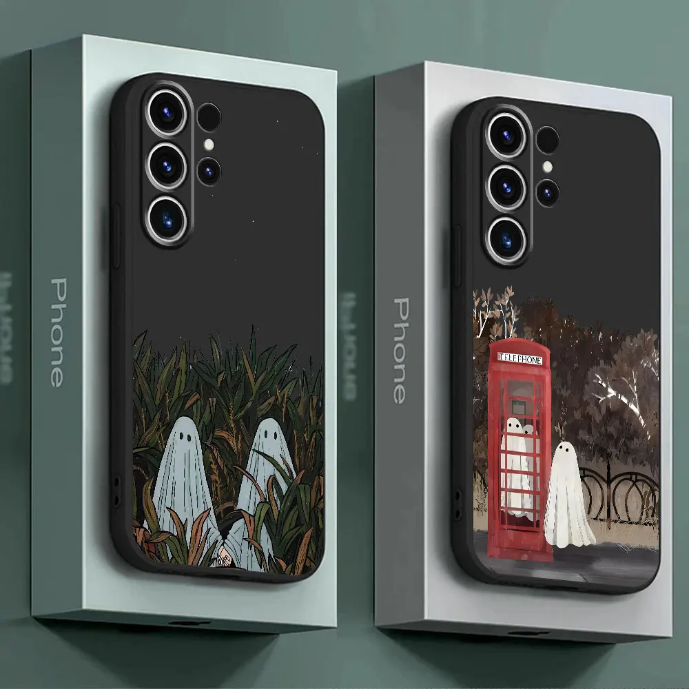 TPU Soft Coque Shockproof Cover Little Ghost Phone Case for Samsung Galaxy S22 Plus S21 5G S20 S23 Ultra S21 FE S24 Ultra S22