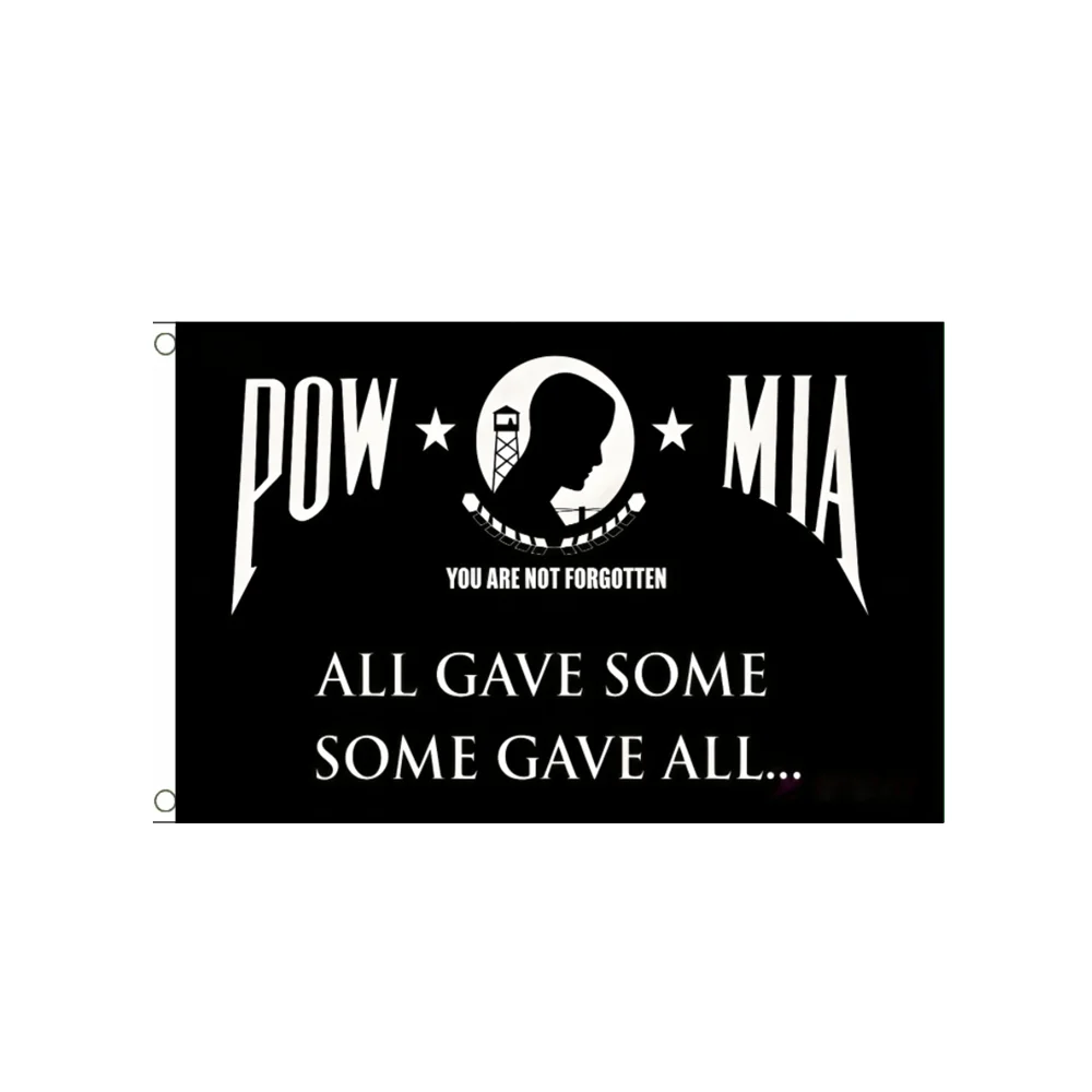 

POW MIA Flag 2x3ft 3x5ft "All Gave Some Some Gave All" "You Are Not Forgotten" Military Remembrance Banner Outdoor Wall Decor