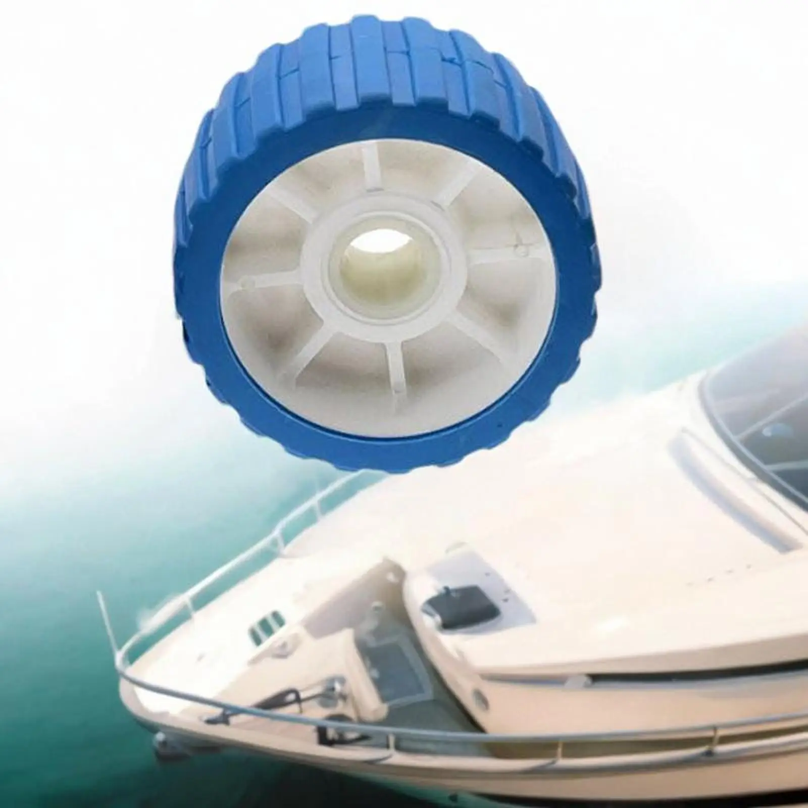 Rouleau oscillant marin de remplacement de roue de rouleau de remorque de bateau robuste pour rouleau de quille de remorque de canot de bateau en caoutchouc de Yacht à moteur