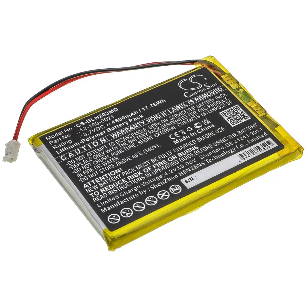 Cameron Sino Battery For Biolight 12-100-0021 BLT-203 4800mAh / 17.76Wh