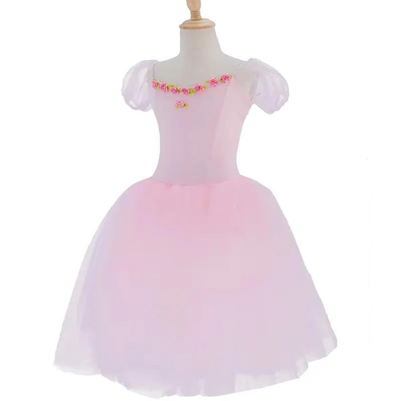 

New Style Red Spanish Dress For Women Girls Long Romantic Ballet Tutu Skirt For Girls Soft Tulle Long Dress Performance Costumes