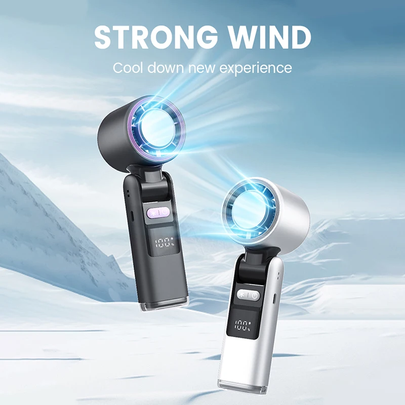 شياو توربو مروحة يدوية USB قابلة للشحن 100 سرعة مروحة قابلة للطي مروحة مكتب محمولة في الهواء الطلق مكتب طويلة الأمد الصيف الأساسية