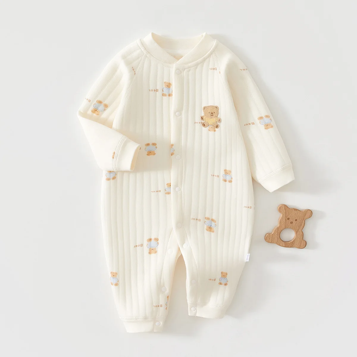 AYNIGIELL بذلة لحديثي الولادة للخريف والشتاء، ملابس أطفال بناتي من القطن الخالص عالية الجودة من عمر 0 إلى 18 شهرًا ملابس خارجية للأطفال الأولاد