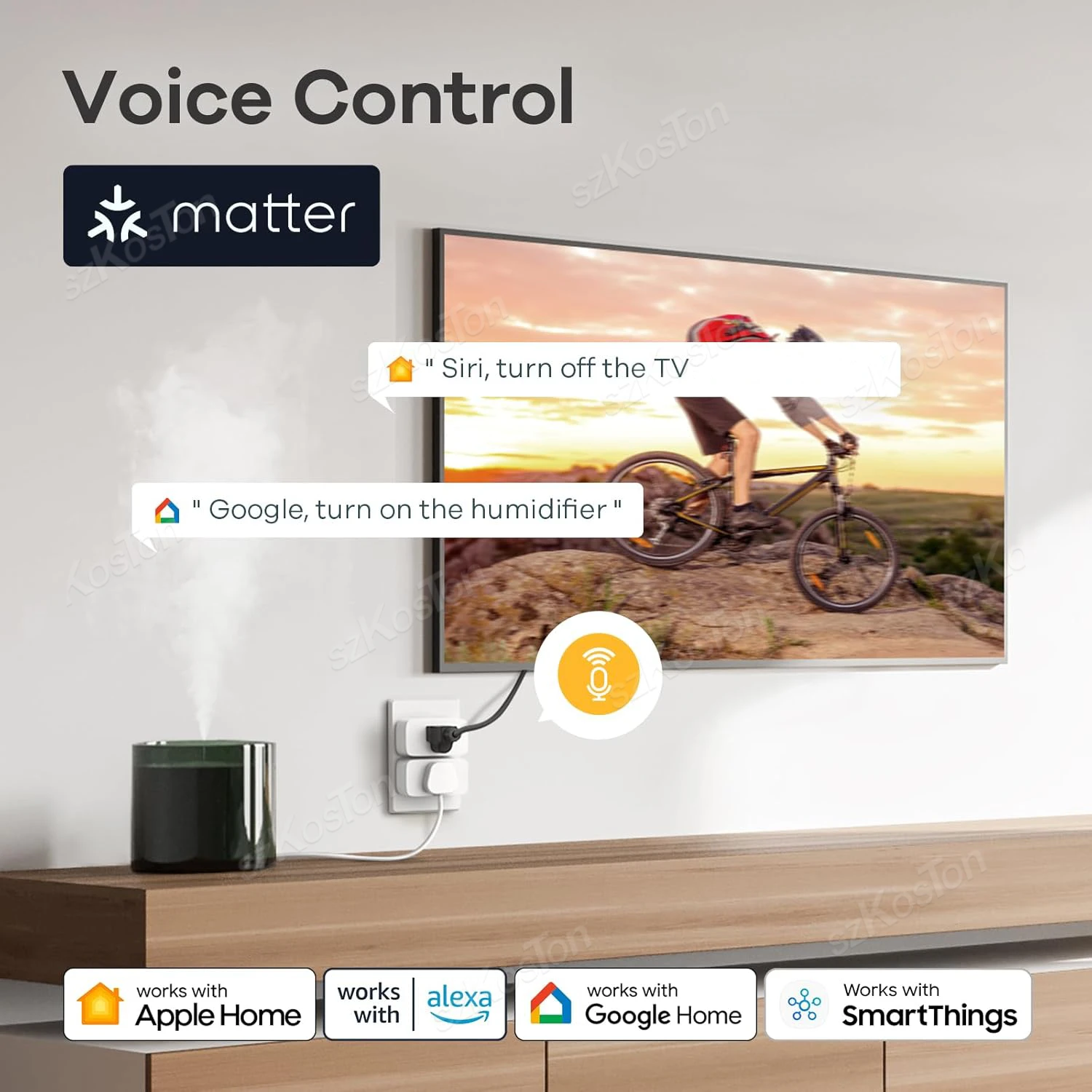 Matter WiFi Smart Switch 16A Smart Home, Casa Intelligente Interruttore Della Luce Modulo Relè Controllo Vocale Funziona con Alexa Google Homekit Smartthings Tuya