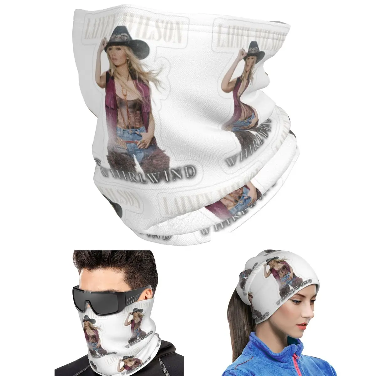 Lainey Wilson - Country's Cool Again Portrait Bandana Neck Gaiter Printed Face Scarf Running Face Mask For Men Women Adult