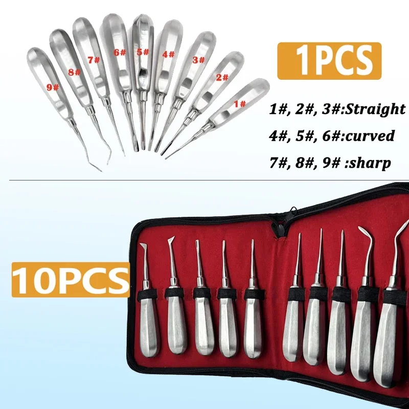 

Dental Extraction Elevator Tool Tooth Curved Root Luxating Elevator Stainless Steel Dental Lab Oral Care Tool