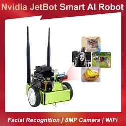 Nvidia JetBot AI Kit 8MP FOV Camera WiFi Facial Recognition Object Tracking Autopilot AI Robot Bluetooth for Jetson Nano B01