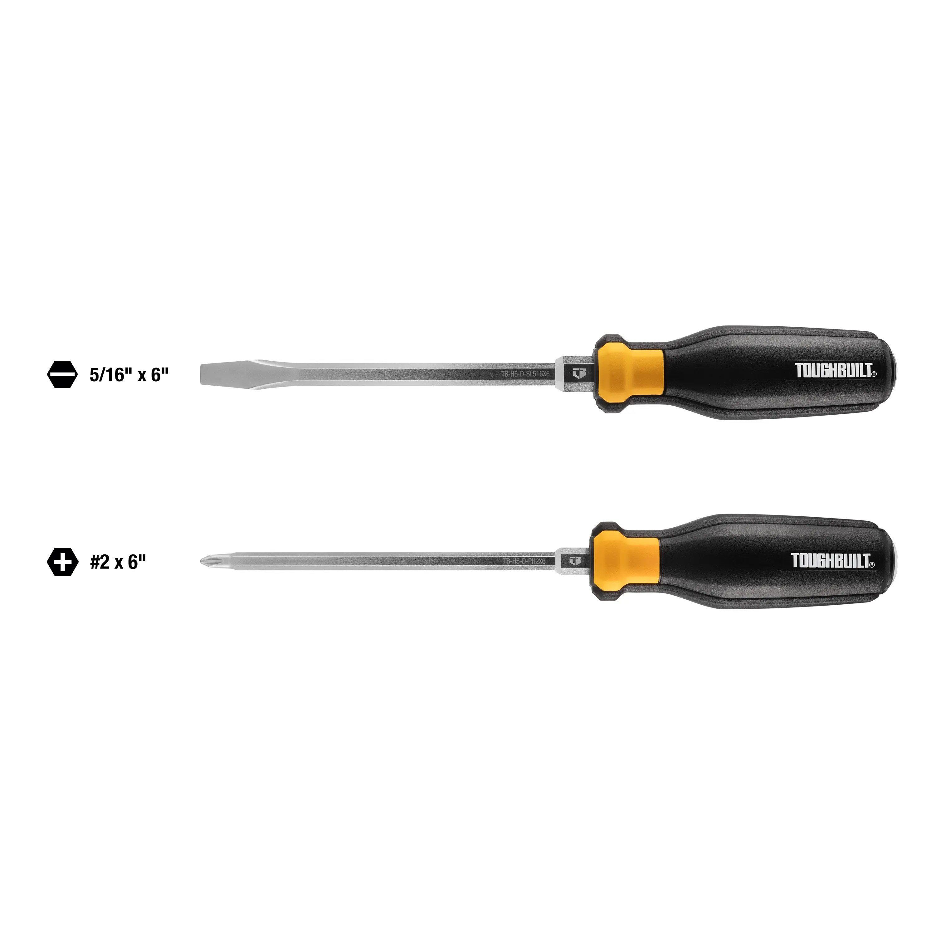 TOUGHBUILT TB-H5S2-D 2-Pc. Demolition Screwdriver Set Removing Screwdrivers Hand Tools