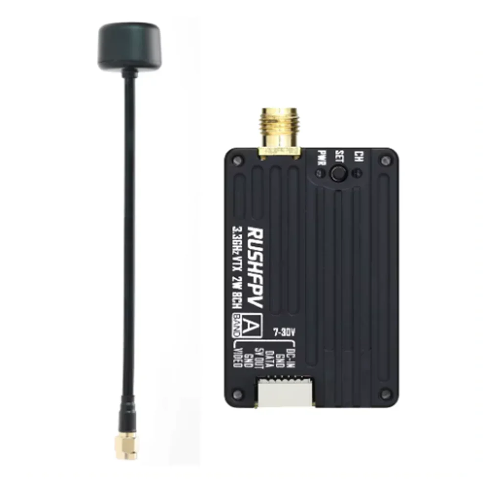 FPV 3,3G 2W VTX 8CH 2000MW Audio Video FPV Sender Empfänger Modul 7-30V für RC Fernbedienung Multi-Rotor DIY Teile